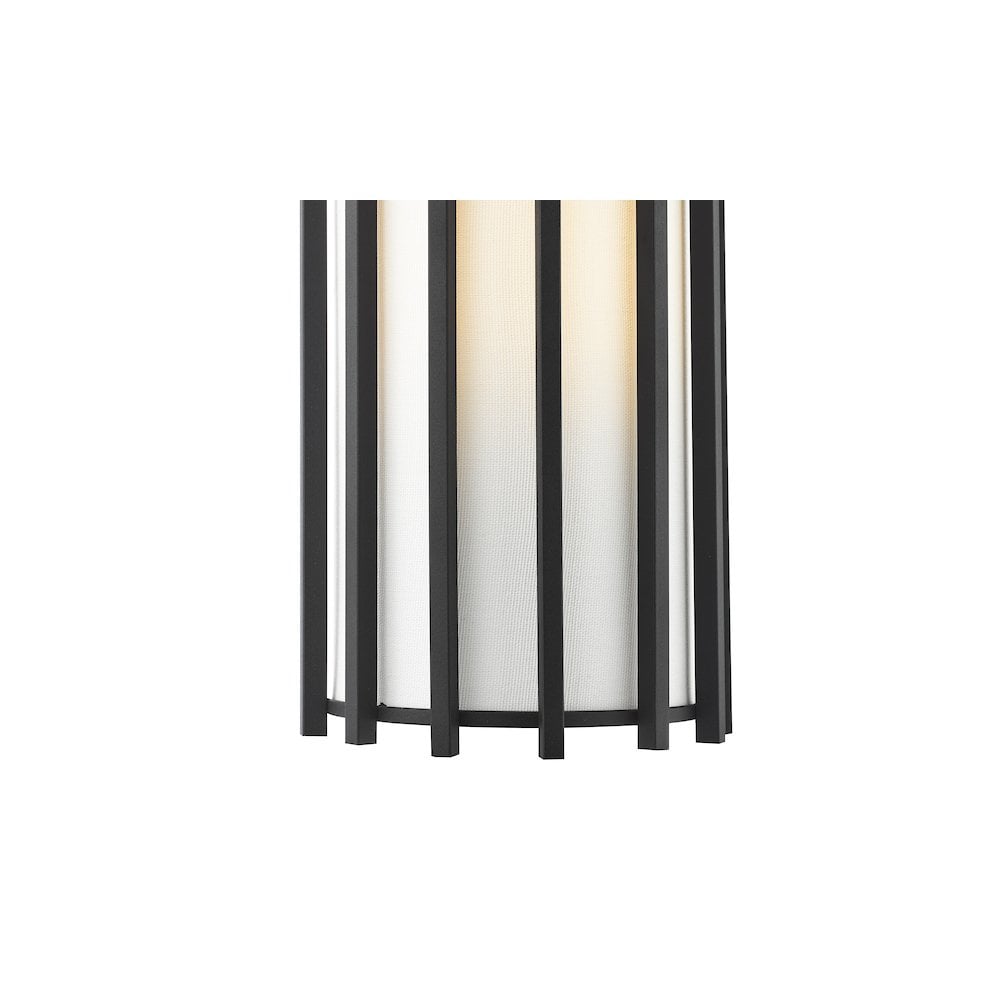 CAG0722 Cagliari Wall Light Matt Black With Ivory Shade