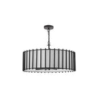 CAG0822 Cagliari 8 Light Armed Pendant Matt Black and Ivory