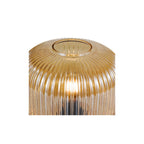 DEM4206 Demarius Table Lamp Amber Ribbed Glass