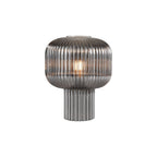 DEM4210 Demarius Table Lamp Smoked Ribbed Glass