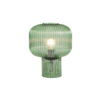 DEM4224 Demarius Table Lamp Green Ribbed Glass