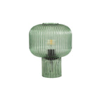 DEM4224 Demarius Table Lamp Green Ribbed Glass