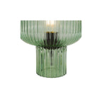 DEM4224 Demarius Table Lamp Green Ribbed Glass