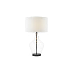 DRA4222 Drago Table Lamp Glass and Matt Black With Shade