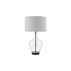 DRA4222 Drago Table Lamp Glass and Matt Black With Shade
