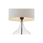 DRA4222 Drago Table Lamp Glass and Matt Black With Shade