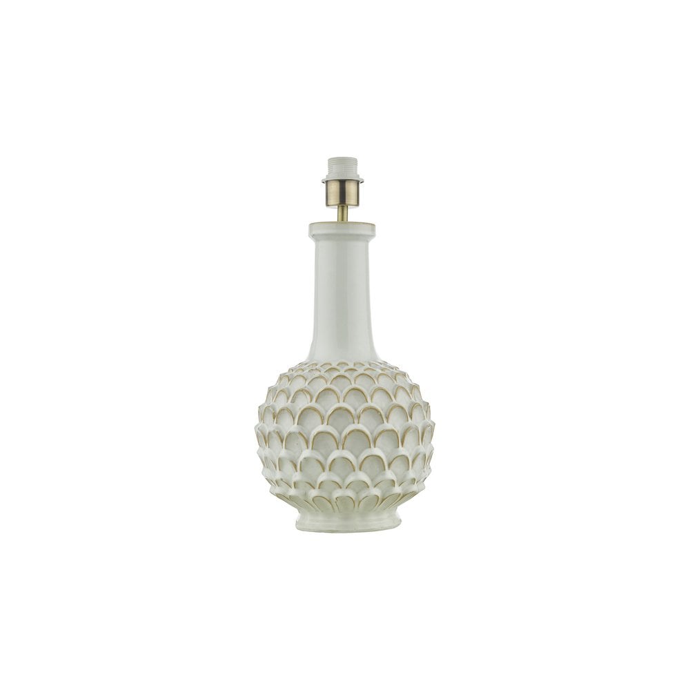 EDL422-CAS1639 Edlyn Table Lamp White Reactive Glaze With Shade