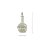 EDL422-CAS1639 Edlyn Table Lamp White Reactive Glaze With Shade