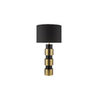 ELW4254 Elwyn Table Lamp Satin Gold and Satin Black With Shade