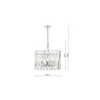 ENT0638 Entwine 6 Light Pendant Polished Nickel and Crystal