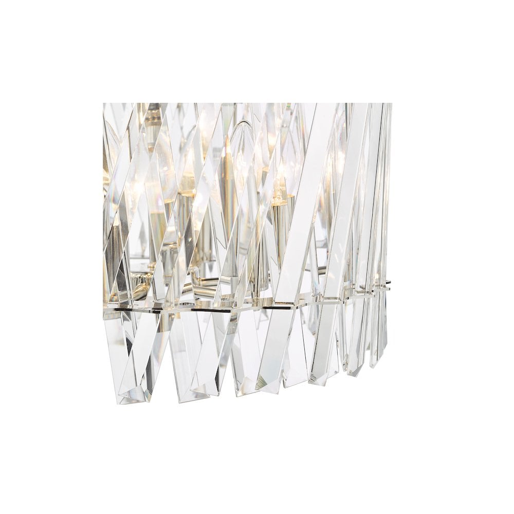 ENT0638 Entwine 6 Light Pendant Polished Nickel and Crystal