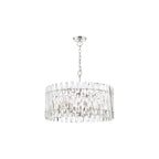ENT0838 Entwine 8 Light Pendant Polished Nickel and Crystal