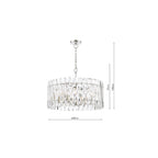 ENT0838 Entwine 8 Light Pendant Polished Nickel and Crystal