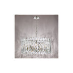 ENT0838 Entwine 8 Light Pendant Polished Nickel and Crystal