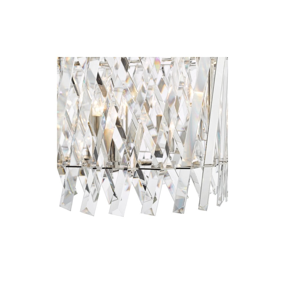ENT2338 Entwine 10 Light Bar Pendant Polished Nickel and Crystal