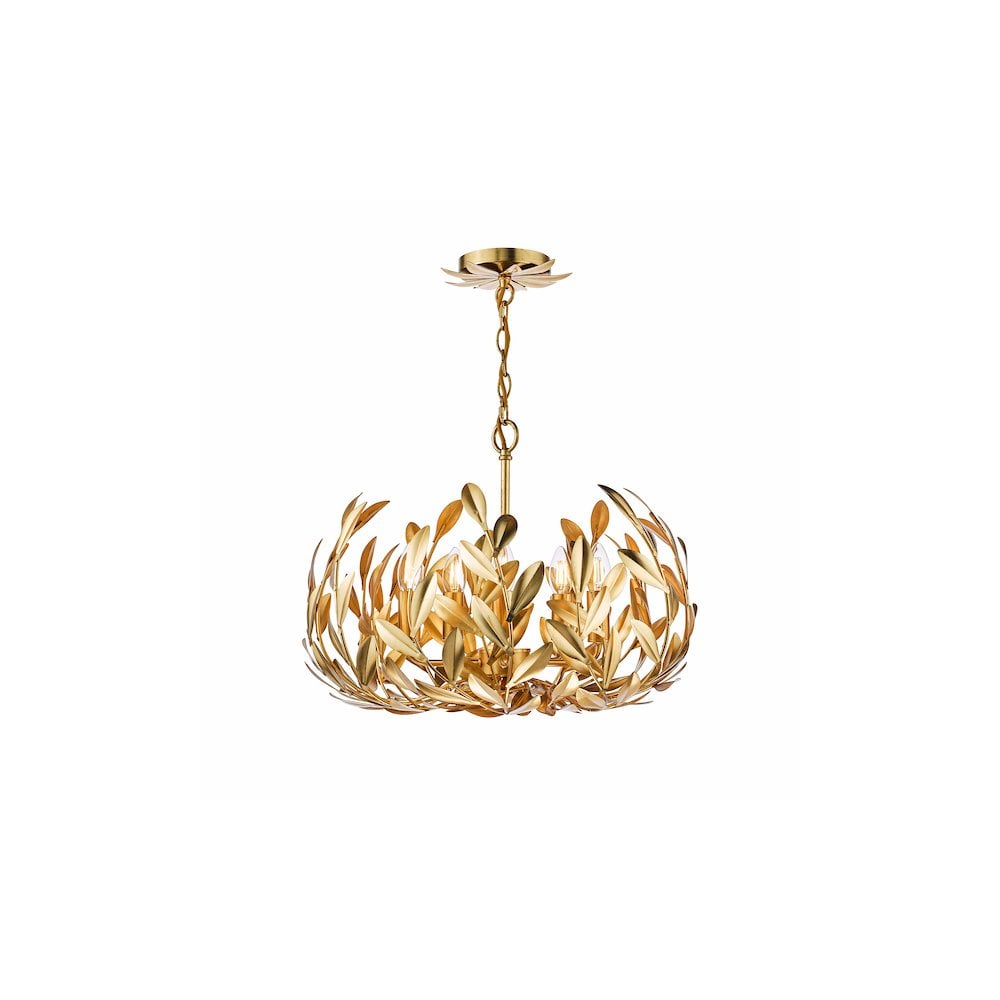 ERC0535 Ercilia 5 Light Pendant Gold Leaf