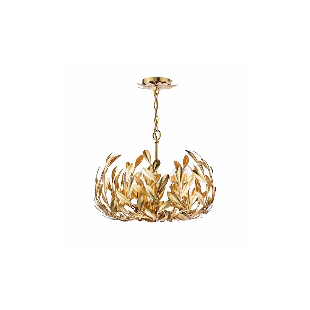 ERC0535 Ercilia 5 Light Pendant Gold Leaf