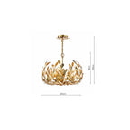 ERC0535 Ercilia 5 Light Pendant Gold Leaf