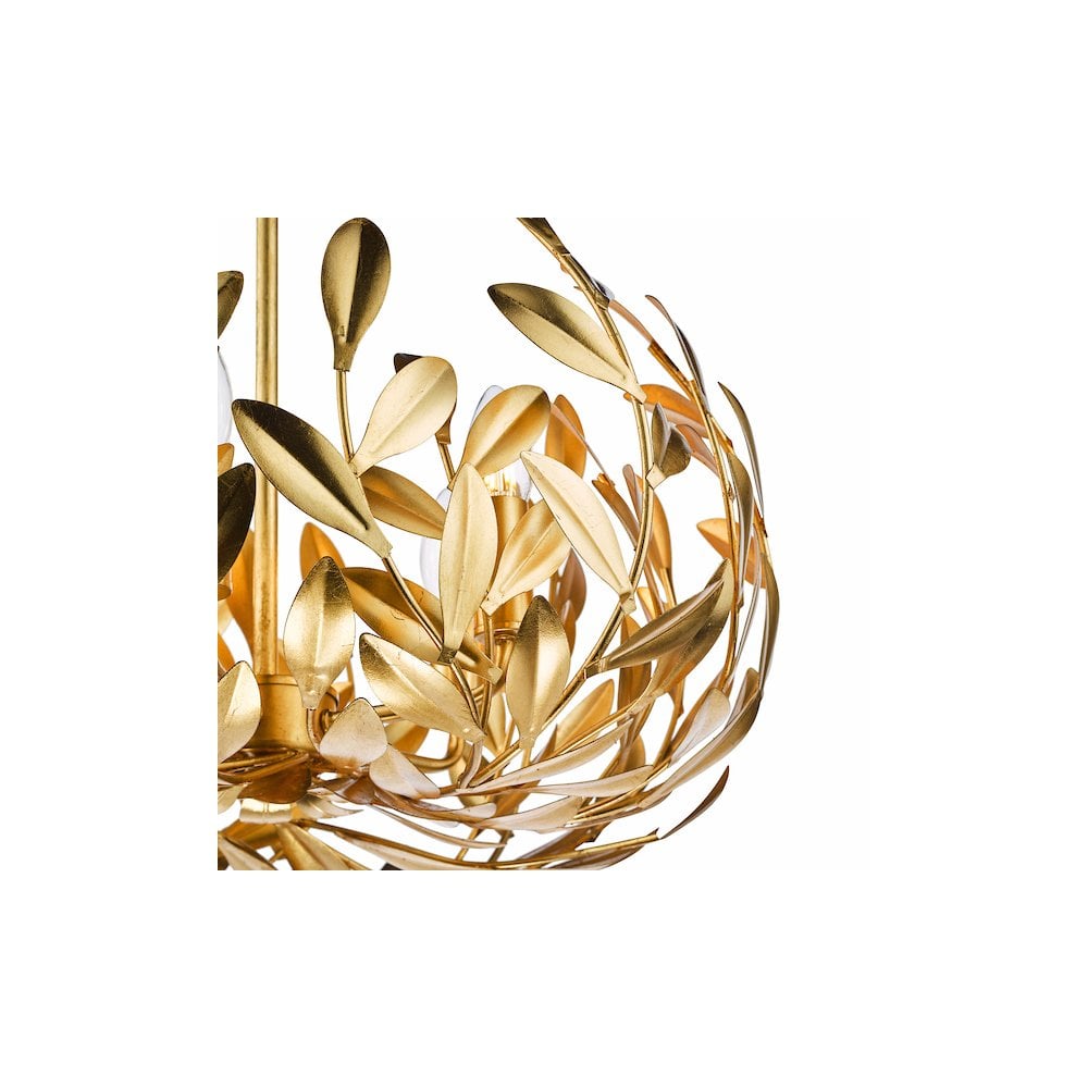ERC0535 Ercilia 5 Light Pendant Gold Leaf