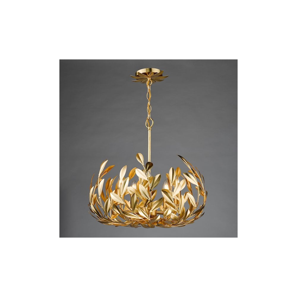 ERC0535 Ercilia 5 Light Pendant Gold Leaf