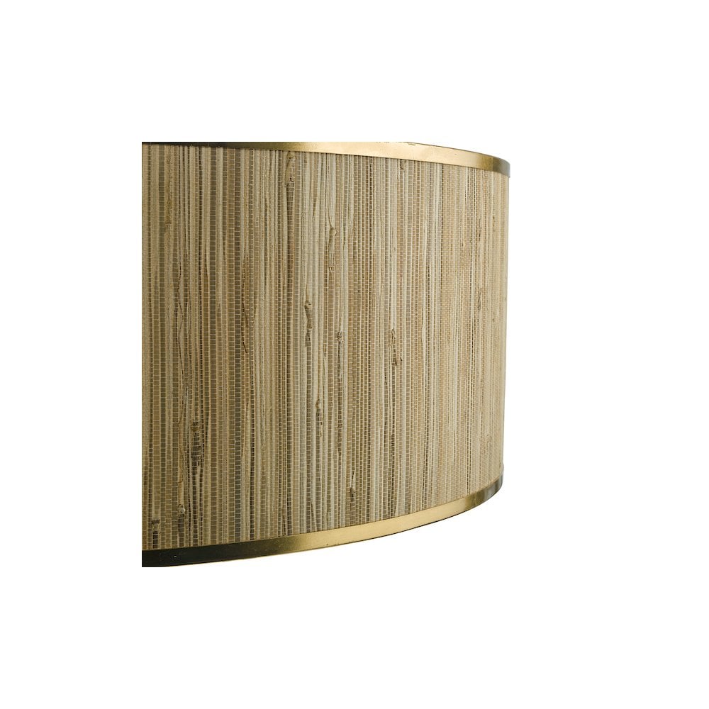 FEN0835 Fenella 8 Light Pendant Gold Leaf and Seagrass Shade