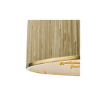 FEN0835 Fenella 8 Light Pendant Gold Leaf and Seagrass Shade