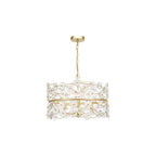 FON0335 Fonda 3 Light Pendant Satin Gold and Glass