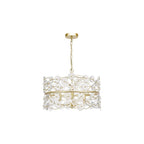 FON0335 Fonda 3 Light Pendant Satin Gold and Glass