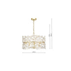 FON0335 Fonda 3 Light Pendant Satin Gold and Glass