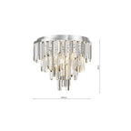 FUE4850 Fuentes 5 Light Flush Polished Chrome and Crystal