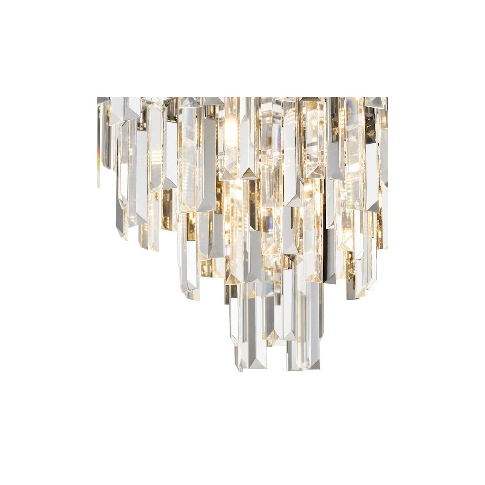 FUE4850 Fuentes 5 Light Flush Polished Chrome and Crystal