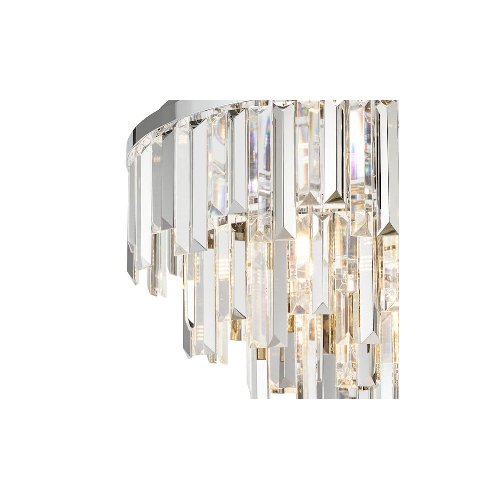 FUE4850 Fuentes 5 Light Flush Polished Chrome and Crystal