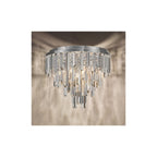 FUE4850 Fuentes 5 Light Flush Polished Chrome and Crystal