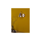 GLY0738 Glynis Wall Light Polished Nickel and Smoked Ribbed Glass (S)