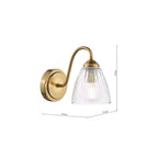 GLY0763 Glynis Wall Light Antique Bronze and Ribbed Glass