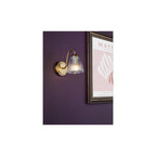 GLY0763 Glynis Wall Light Antique Bronze and Ribbed Glass