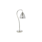 GLY4238 Glynis Table Lamp Polished Nickel and Smoked Ribbed Glass