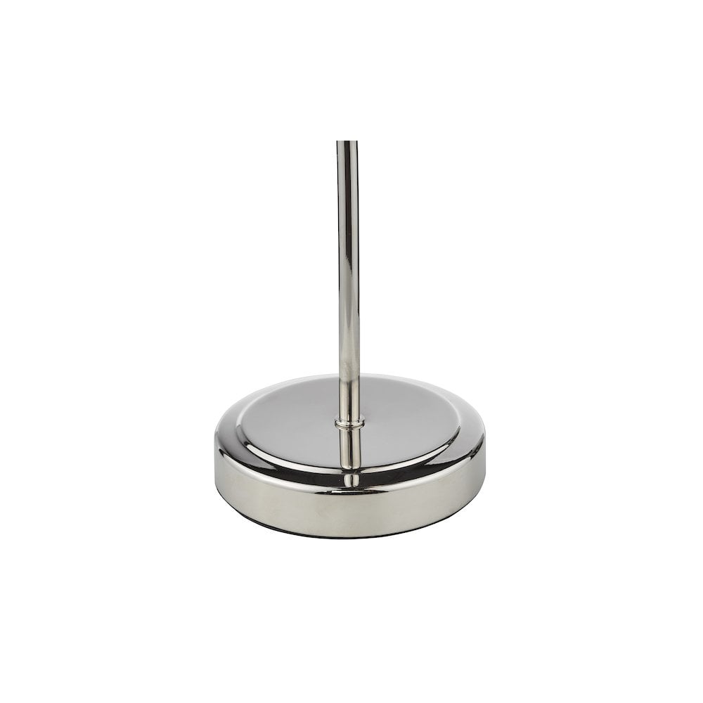 GLY4238 Glynis Table Lamp Polished Nickel and Smoked Ribbed Glass