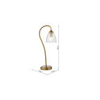 GLY4263 Glynis Table Lamp Antique Bronze and Ribbed Glass