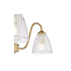 GLY5363 Glynis 3 Light Semi-Flush Antique Bronze and Ribbed Glass