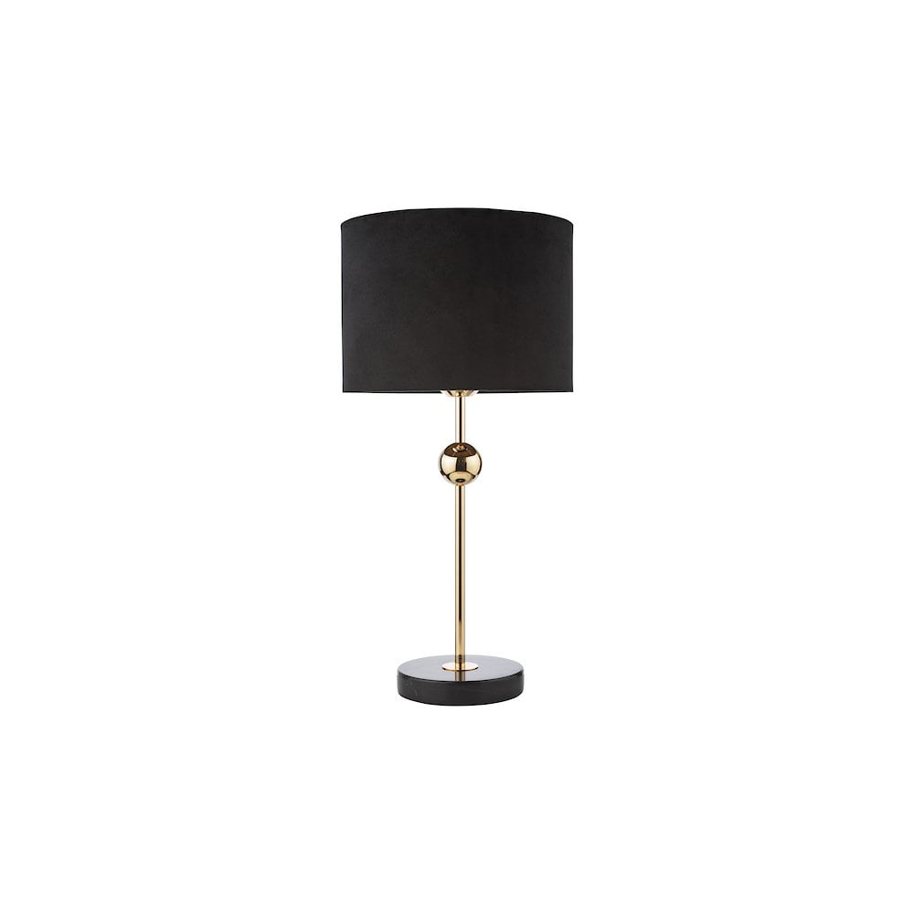 JIL4222 Jillian Table Lamp Marble and Polished Gold With Shade
