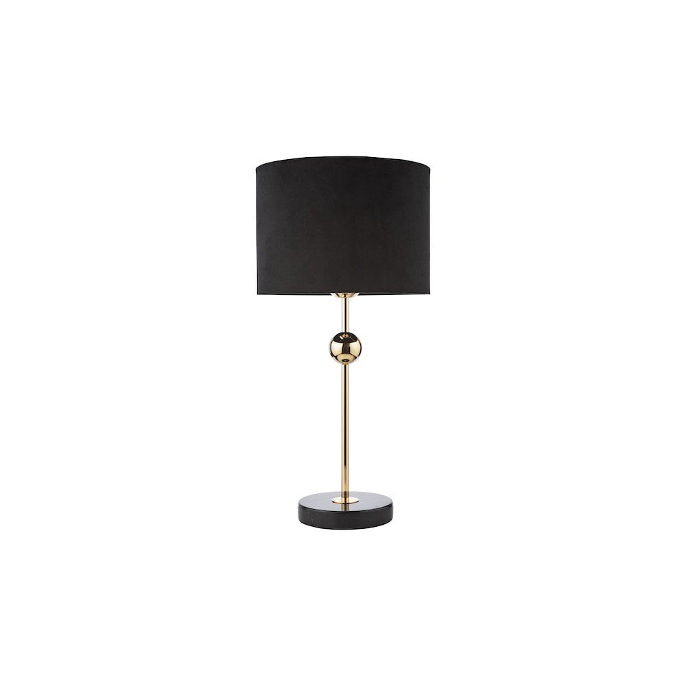 JIL4222 Jillian Table Lamp Marble and Polished Gold With Shade