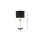 JIL4222 Jillian Table Lamp Marble and Polished Gold With Shade