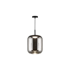 JUR0110 Jurek Pendant Satin Black and Smoked Glass LED