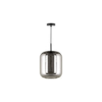 JUR0110 Jurek Pendant Satin Black and Smoked Glass LED