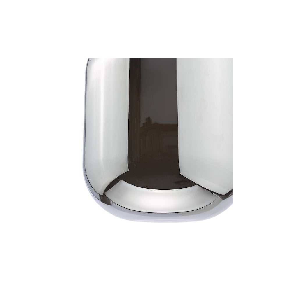 JUR0110 Jurek Pendant Satin Black and Smoked Glass LED