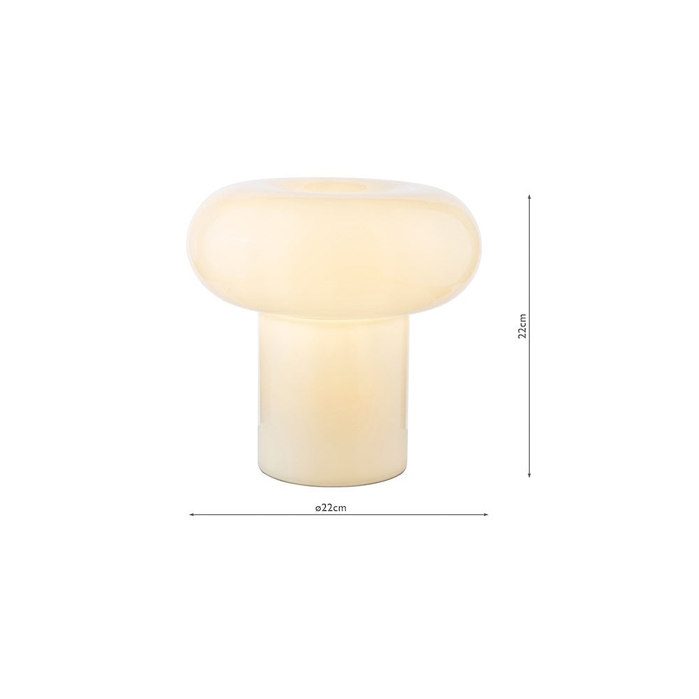 KAJ422 Kaja Table Lamp White Glass