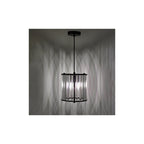 KIR0122 Kiran Pendant Satin Black and Crystal