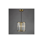 KIR0135 Kiran Pendant Natural Brass and Crystal