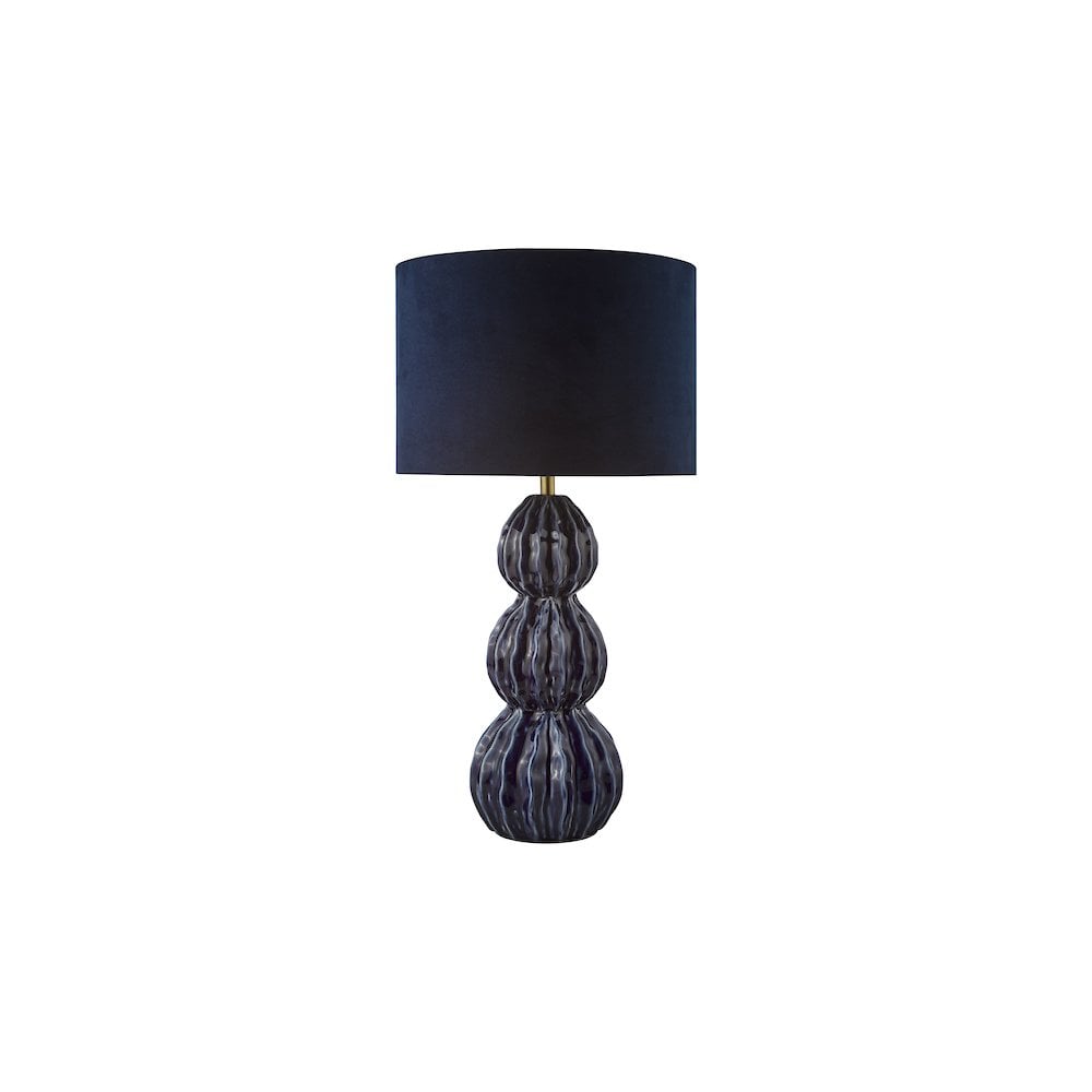 LOR4223 Lorelai Ceramic Table Lamp Blue With Shade